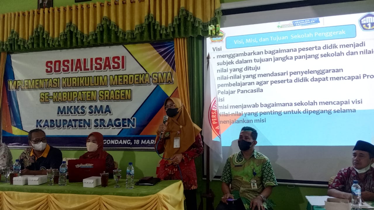 Sma Negeri Sragen Menjadi Narasumber Sekolah Penggerak Di Sma Negeri